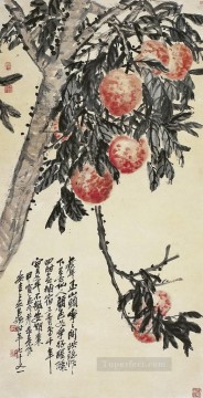 中国 Painting - 呉滄朔桃の木古い中国